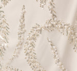 Off Shoulder Feather Pearly Sequin Beaded Sheath Dress In Ivory 7