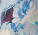 Floral Mikado V Neck Trumpet Gown In Ivory Blue Multi 6
