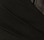 One Shoulder Satin Pleated Flounce Ankle Length Dress In Black 6