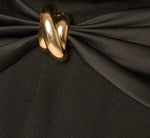 Satin Brooch Halter Combo Jumpsuit In Black 6