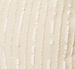 Linear Floral Beaded Fringe Hem Midi Dress In Ivory Pearl 6