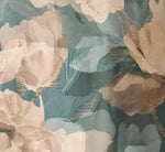 Plus Size Off Shoulder Metallic Floral Jacquard Ballgown In Sage Multi 6