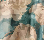 Off Shoulder Metallic Floral Jacquard Ballgown In Sage Multi 6