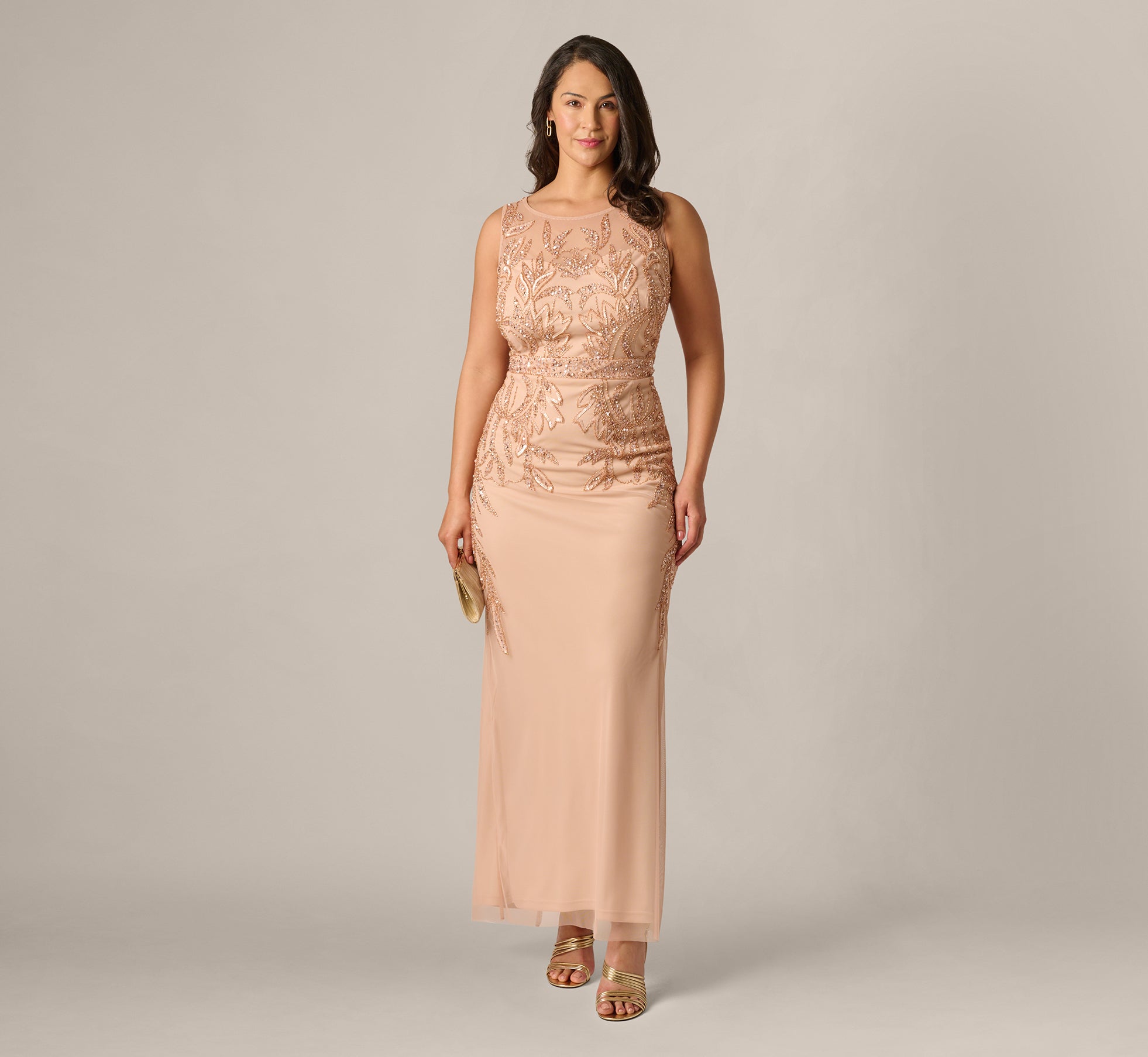 Rose Gold Dresses & Gowns for Women - Adrianna Papell Rose Gold Dresses & Gowns for Women - Adrianna Papell