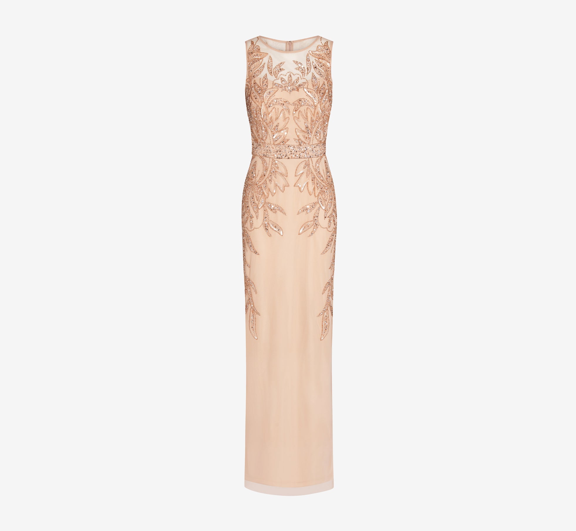 slim fit dress slacks Sequin Cowl Back Midi Dress in Rose Gold main image 0