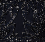 Adrianna Papell Hand-Beaded Sleeveless Slim Column Gown In Midnight 6