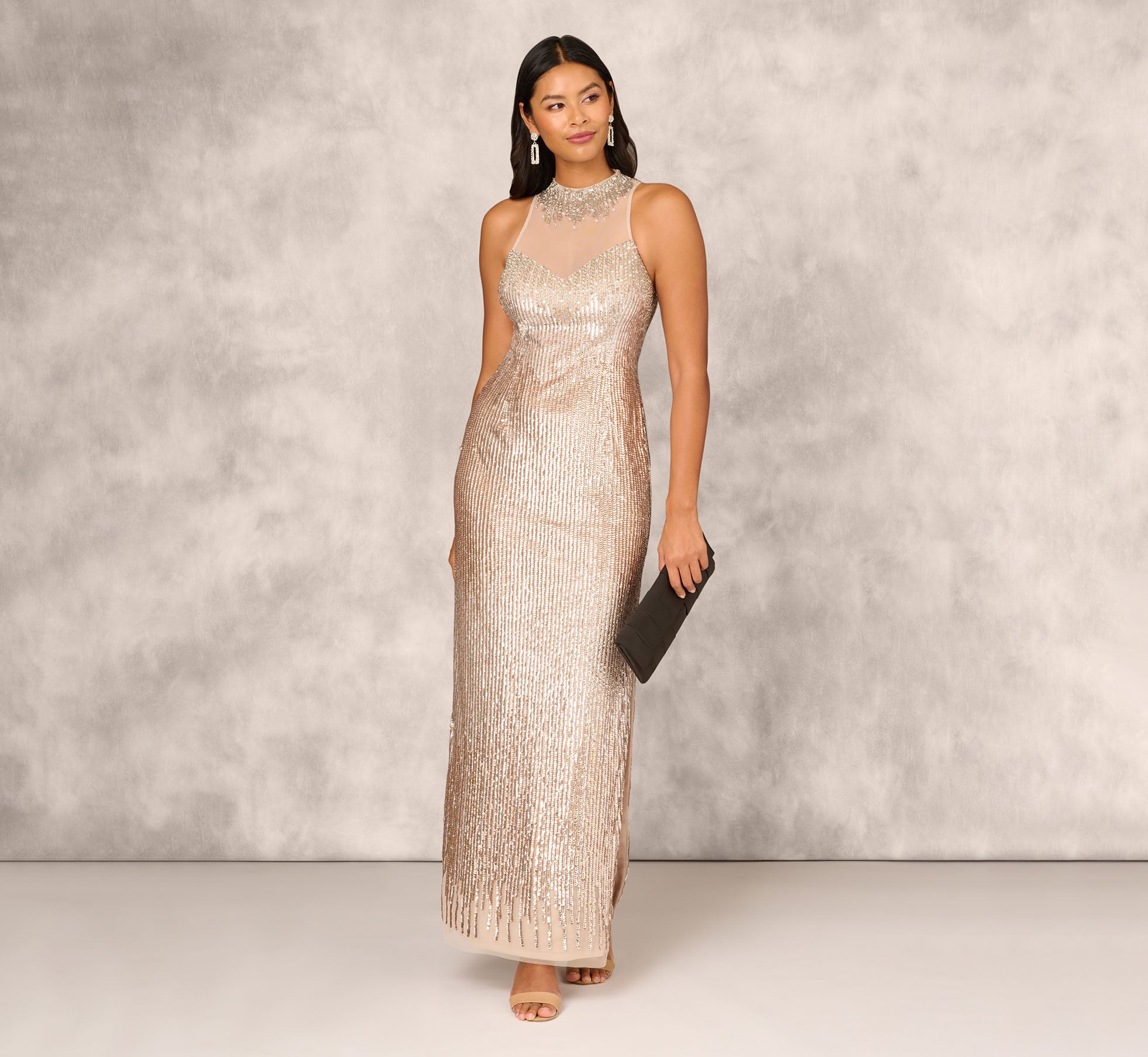 Champagne Cocktail Dresses for Women - Adrianna Papell Champagne Cocktail Dresses for Women - Adrianna Papell