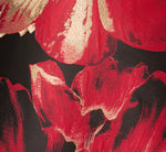 Combo Fabric Cap Sleeve Gown In Black Red Multi 7