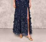 Off Shoulder Sequin Embroidery Mermaid Gown In Navy 3