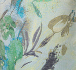 Off Shoulder Floral Jacquard Pleated Gown In Blue Multi 6