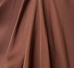 Twist Front Satin High Low Midi Dress In Espresso 6