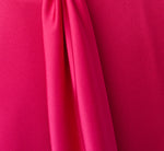 Satin Asymmetrical Knotted Drape Ankle Length Dress In Bright Rose 6