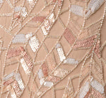 Sequin Beaded Leaf Halter Gown In Rose Quartz 7