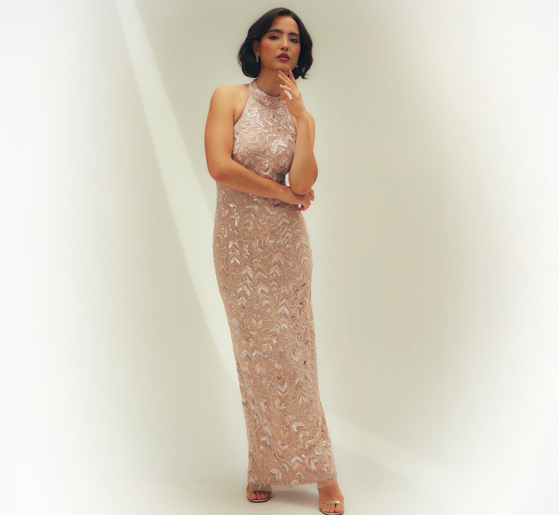Embellished Halter Dresses & Outfits for Women - Adrianna Papell Embellished Halter Dresses & Outfits for Women - Adrianna Papell
