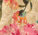 Floral Jacquard Plunge Neck Halter Ballgown In Pink Multi 6