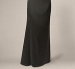 Draped One Shoulder Stretch Mikado Mermaid Gown In Black 4