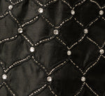 Square Neck Latice Beaded Ankle Length Dress In Black 6