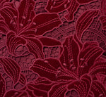 Strapless Lily Floral Velvet Lace Gown In Mahogany 6