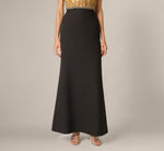 Strapless Feather Beaded Combo Gown In Black Gold 4