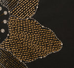 Floral Beaded Sheath Cocktail Dress In Black Gold 6
