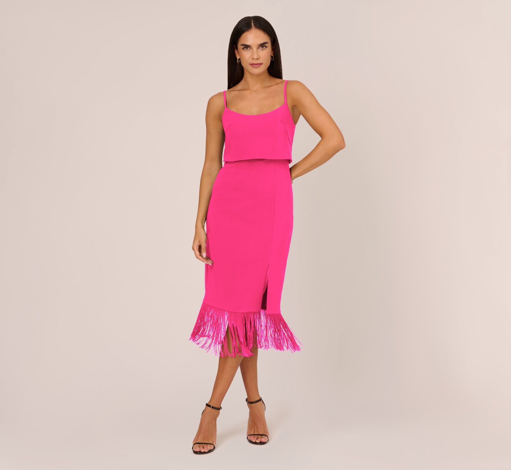 adrianna papell beaded crepe popover dress Buy Adrianna Papell Black Crepe Popover Bead Gown from Next USA