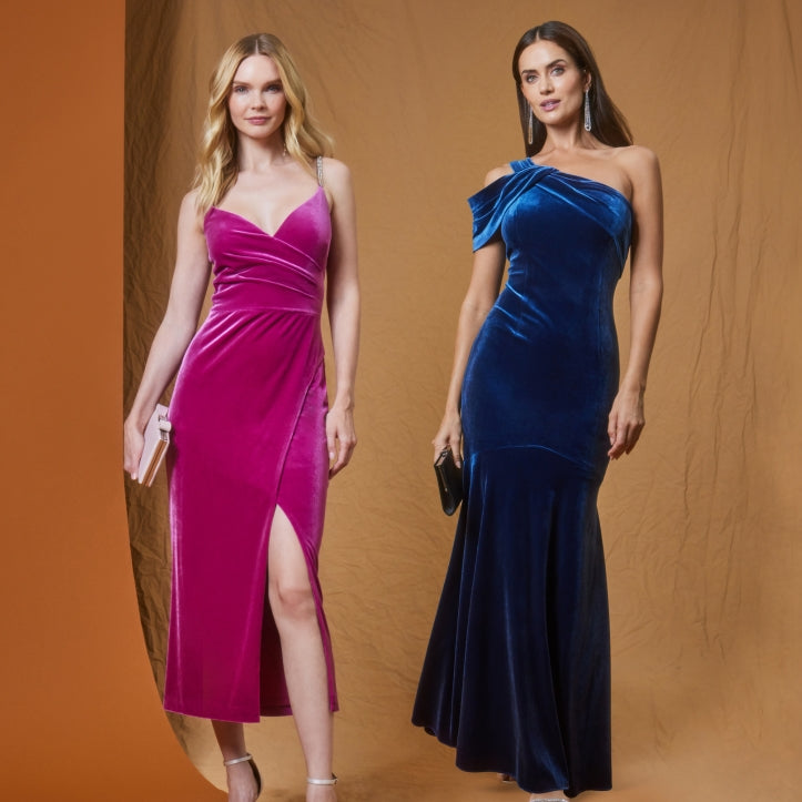 Velvet Bridesmaid Dress Ideas for Winter Weddings - Adrianna Papell Velvet Bridesmaid Dress Ideas for Winter Weddings - Adrianna Papell