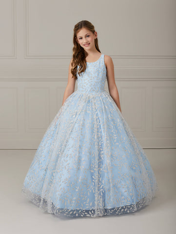 Glitter Floral Tulle A-Line Dress 1
