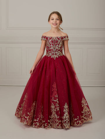Sequin Lace and Tulle Off-Shoulder Gown 1
