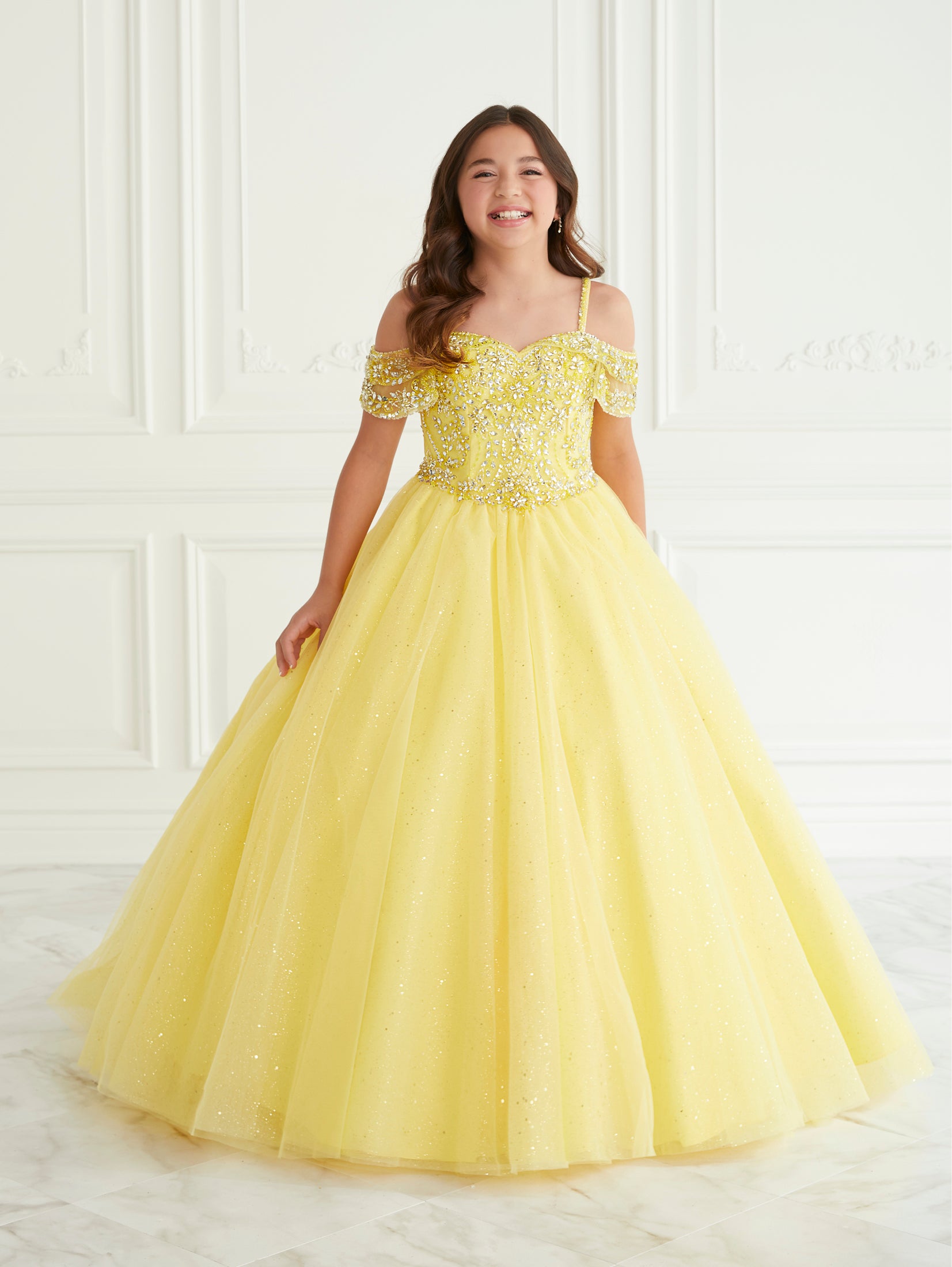 Beaded and Tulle A-Line Gown 1