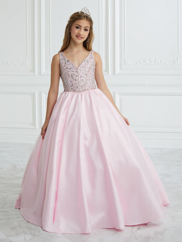 Hand-Beaded and Satin A-Line Gown 1