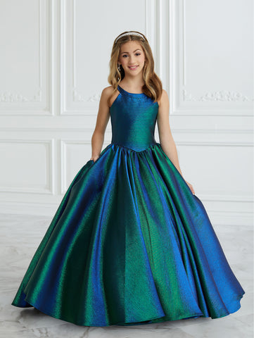 Classic A-Line Gown with Lace-Up Back 1
