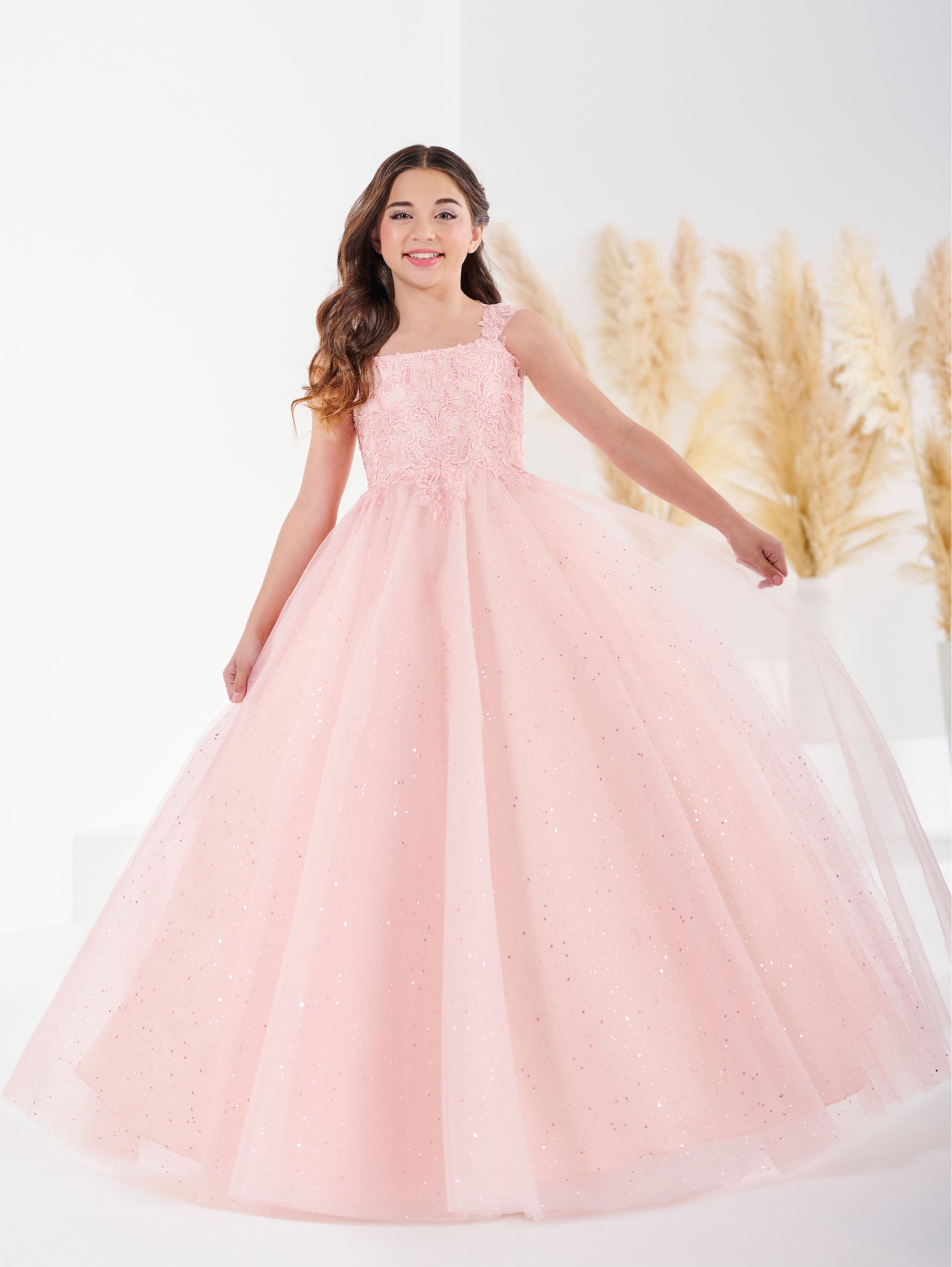 Lace and Sparkle Tulle Gown 1