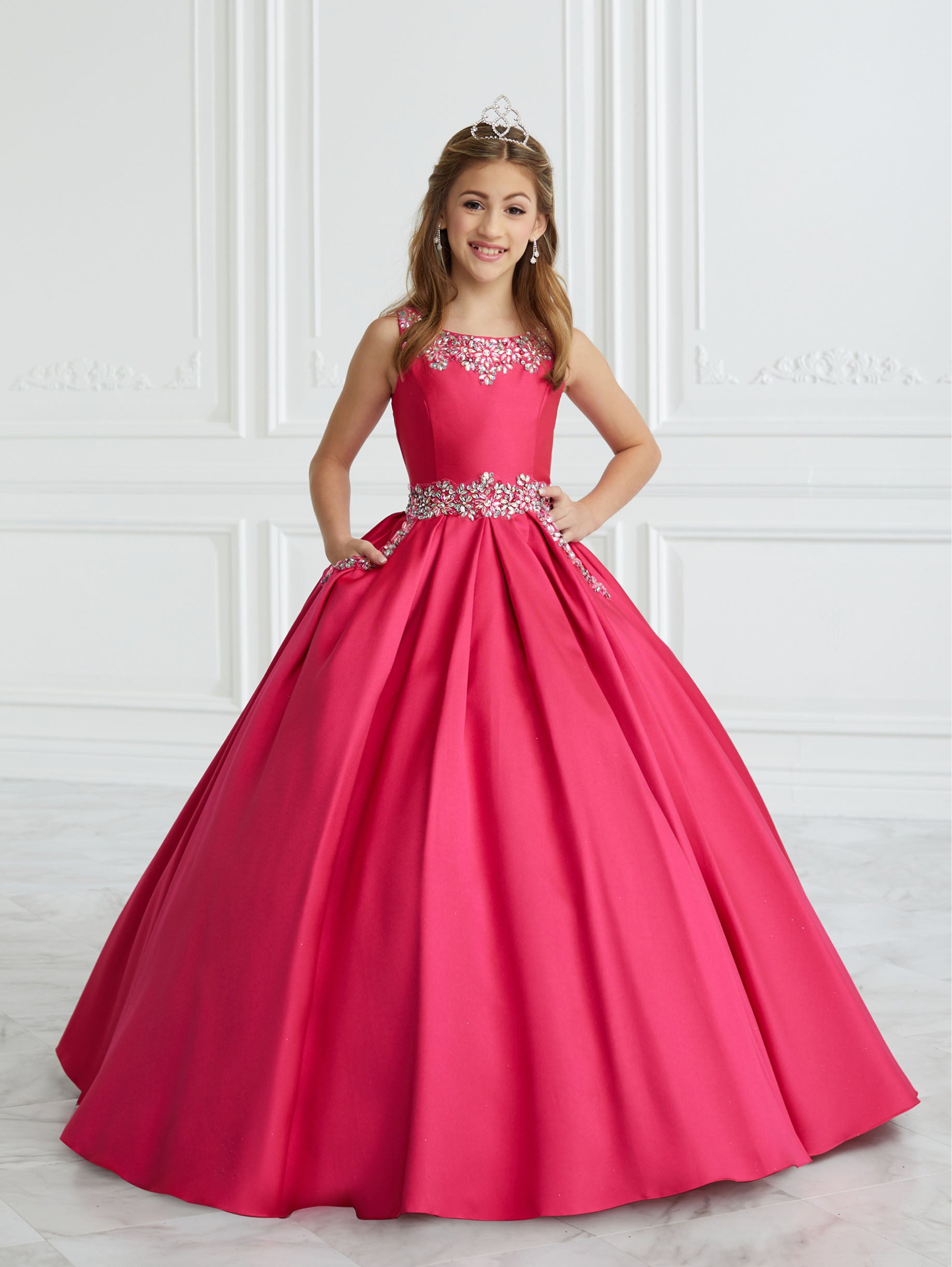 Hand-Beaded A-Line Mikado Gown 1