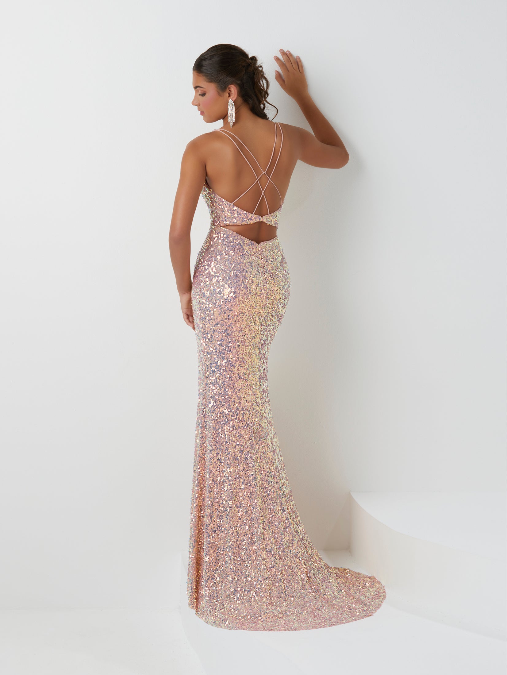 Liquid Sequin Slim Gown 1