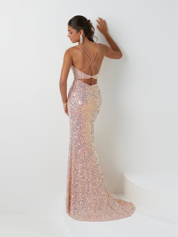 Liquid Sequin Slim Gown 1