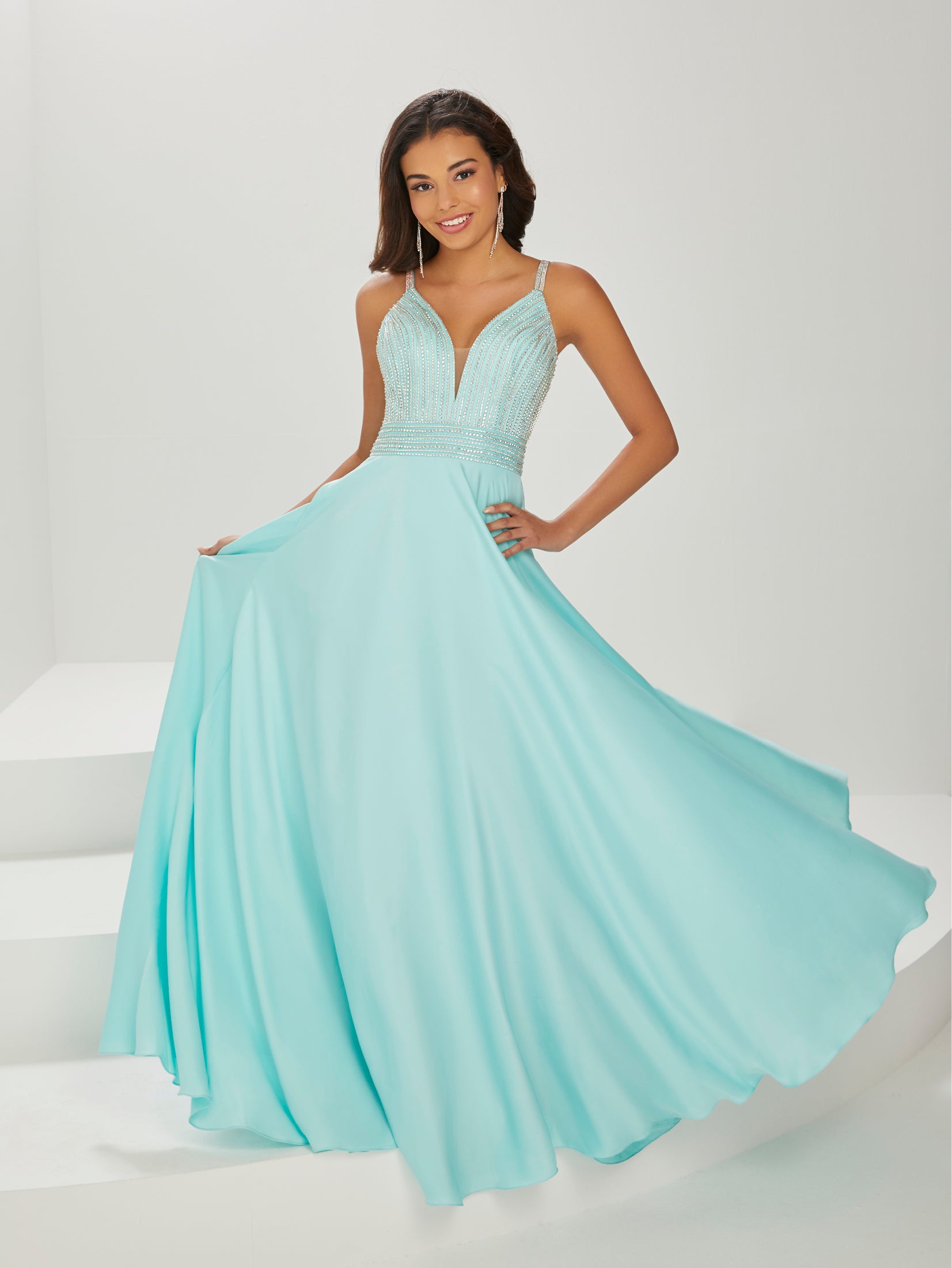 Crepe Chiffon A-Line Gown 1