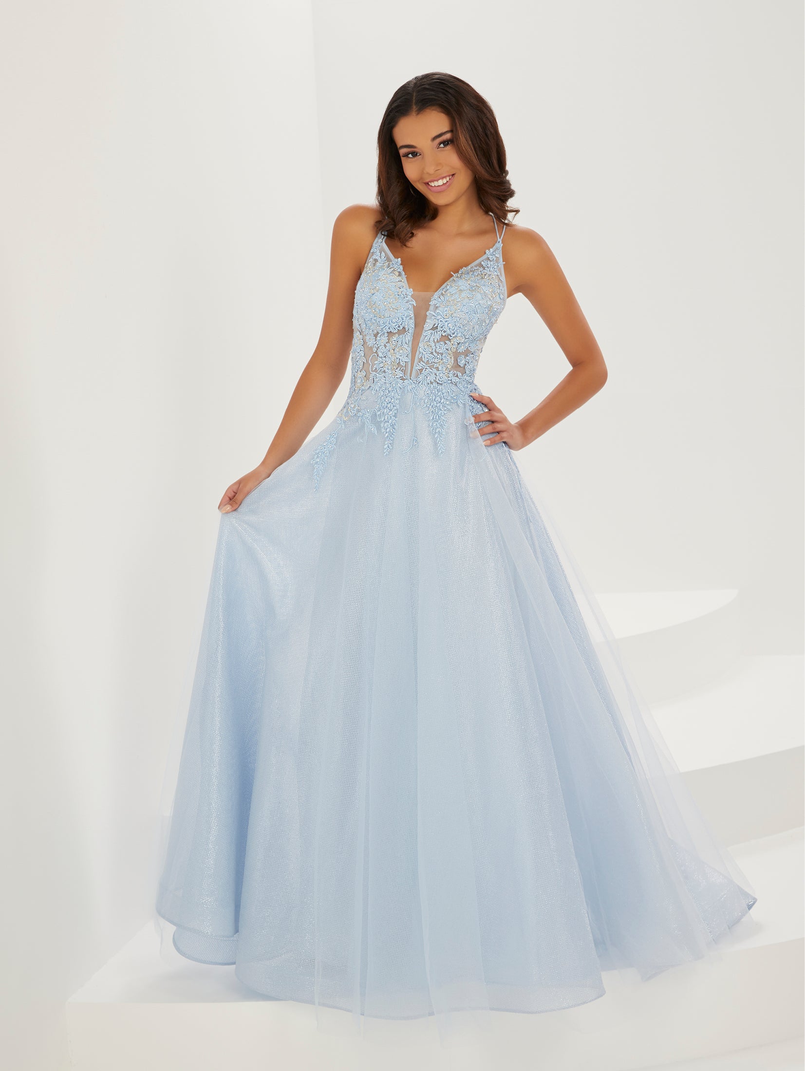 Metallic Lace and Tulle Gown 1