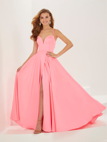 Crepe Satin A-Line Gown 1