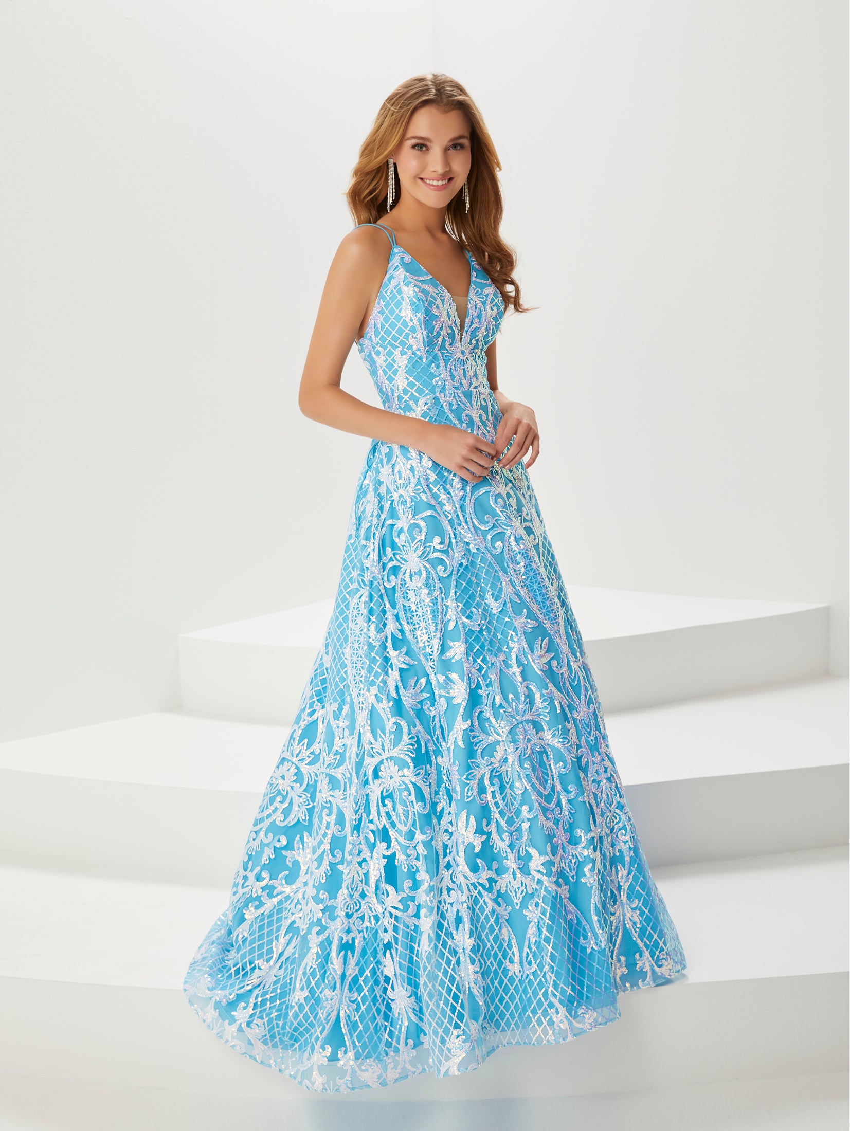 Liquid Sequin A-Line Gown 1