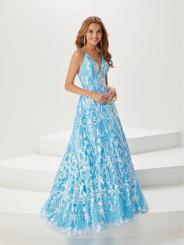 Liquid Sequin A-Line Gown 1