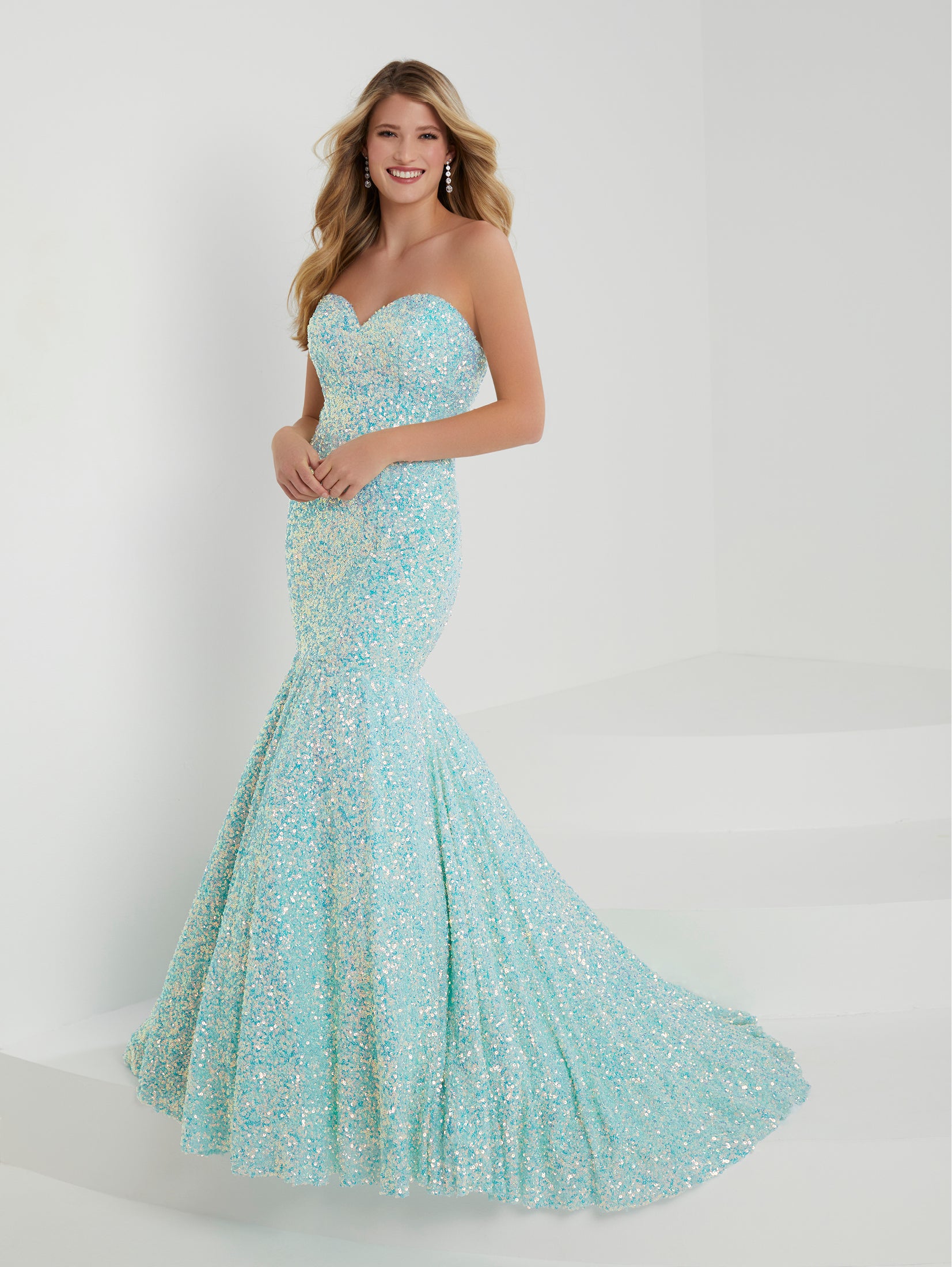 Metallic Sequin Mermaid Gown 1