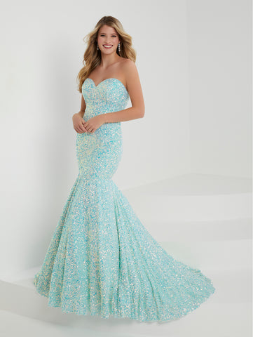 Metallic Sequin Mermaid Gown 1