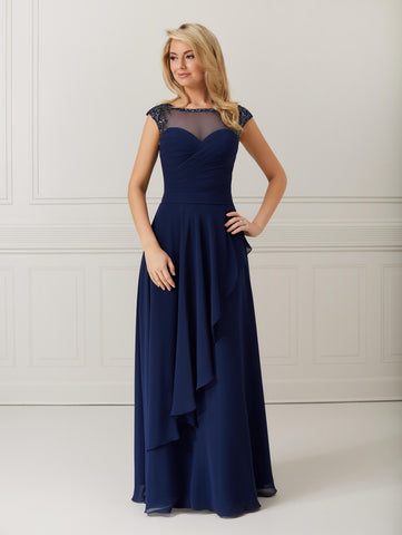 Hand-Beaded Chiffon and Tulle Ruffle Dress 1