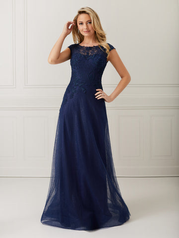 Sleeveless Lace and Tulle Illusion A-Line Dress 1