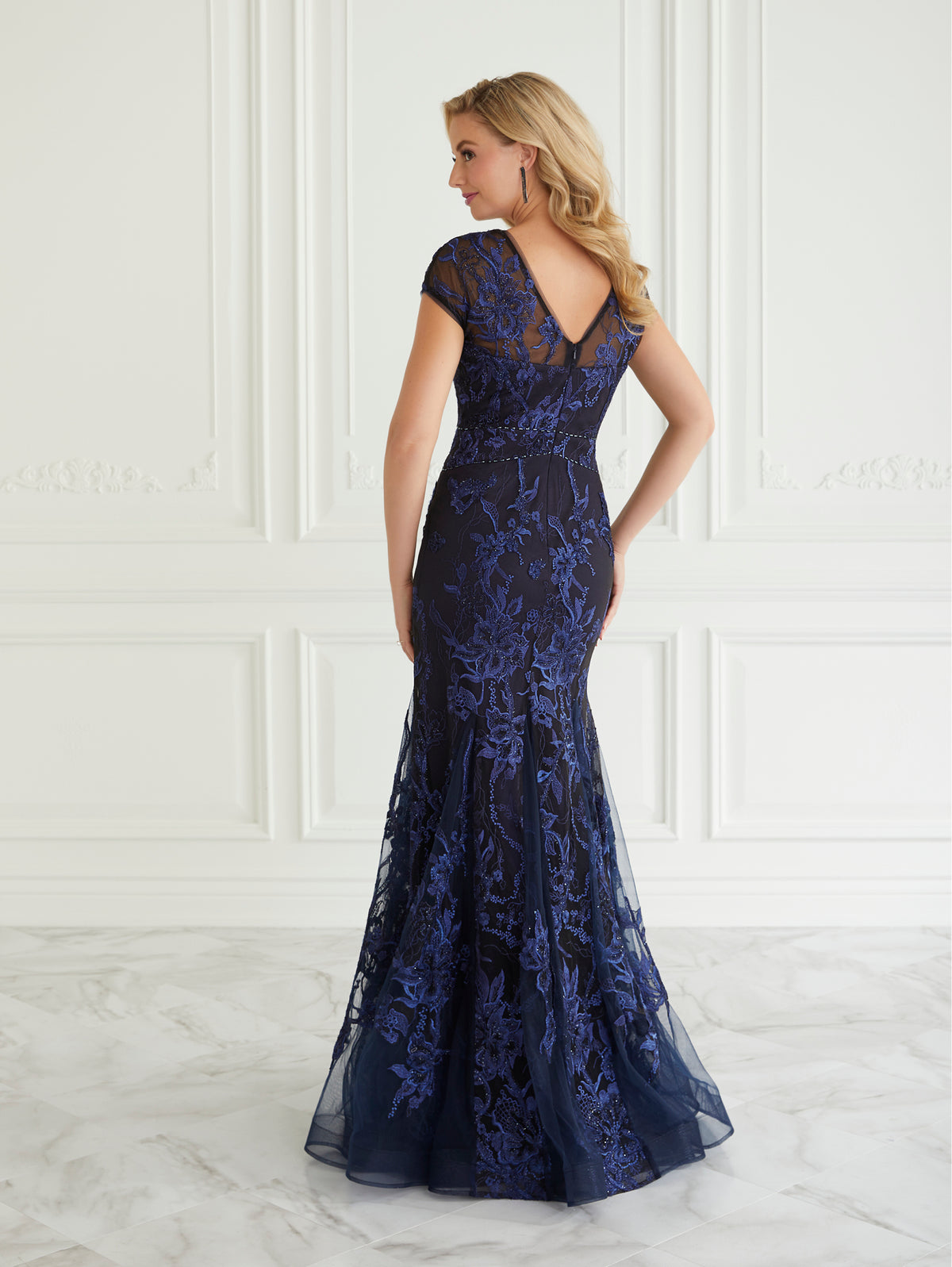 Floral Embroidered Gown