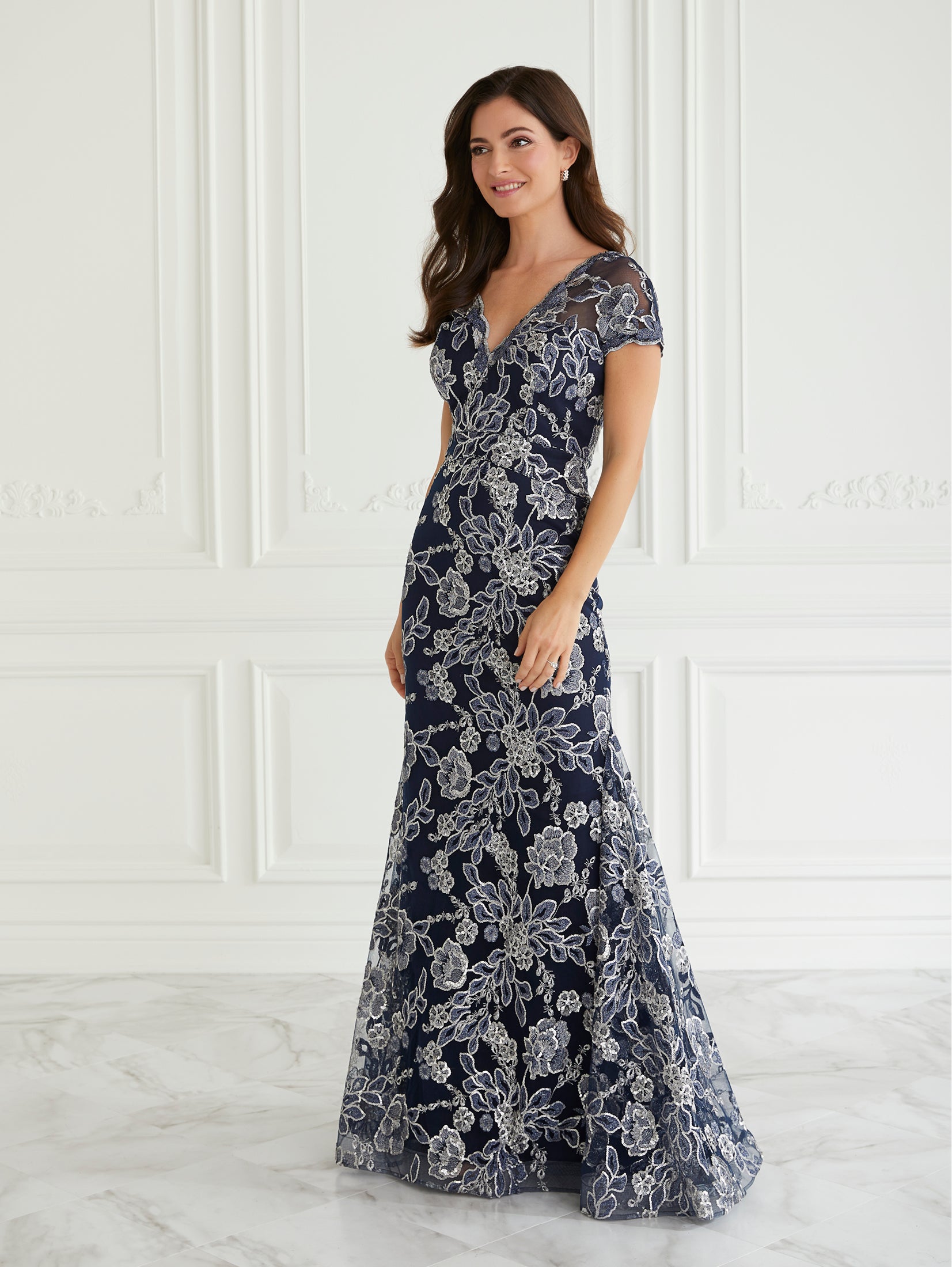 Floral Embroidered Gown 1