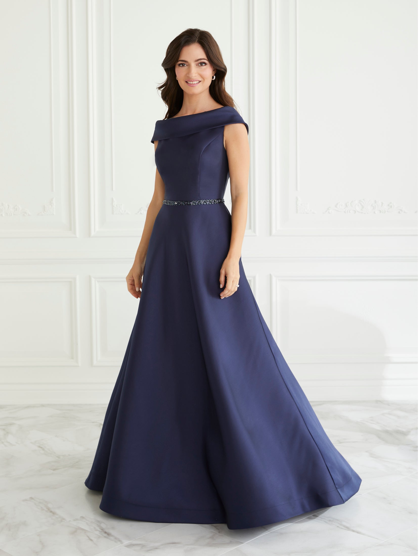 Mikado A-Line Gown 1