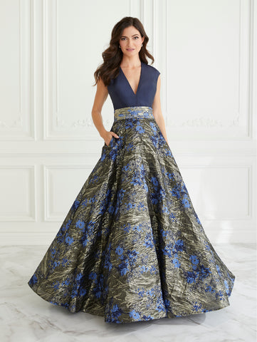 Taffeta Brocade Gown 1