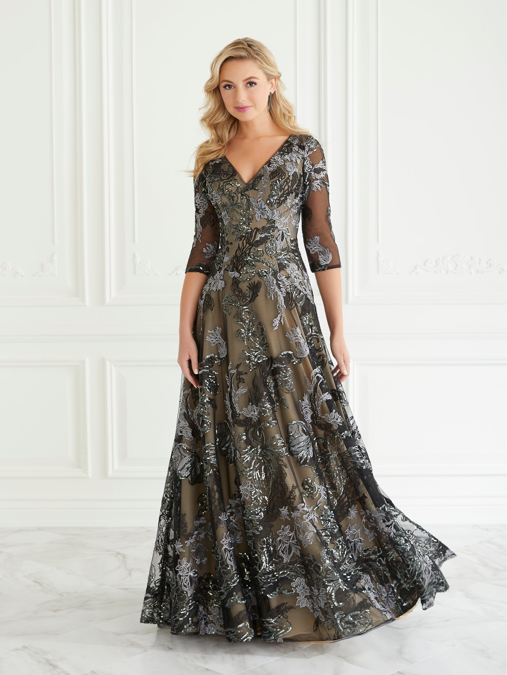 Floral Tulle Gown 1