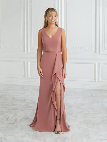 Hand-Beaded Crepe Fit-And-Flare Gown 1